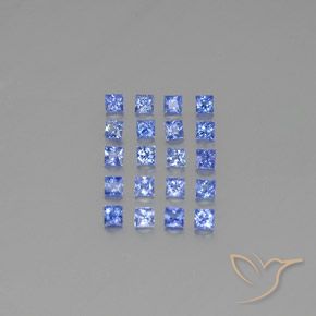1.55カラットの天然濃いブルーサファイア（2.2×2.2 mm・四角）