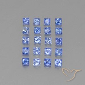 1.55カラットの天然濃いブルーサファイア（2.2×2.2 mm・四角）