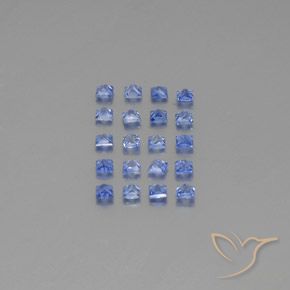 1.55カラットの天然濃いブルーサファイア（2.2×2.2 mm・四角）