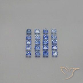 1.52カラットの天然ミディアムダークブルーサファイア（2.2×2.2 mm・四角）