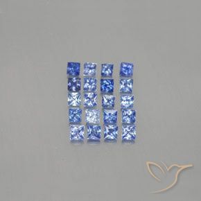 1.57カラットの天然ミディアムダークブルーサファイア（2.2×2.2 mm・四角）