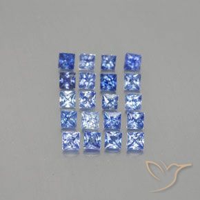 1.57カラットの天然ミディアムダークブルーサファイア（2.2×2.2 mm・四角）