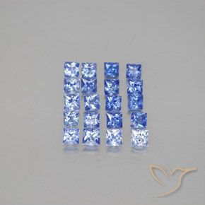 1.75カラットの天然ミディアムダークブルーサファイア（2.3×2.3 mm・四角）
