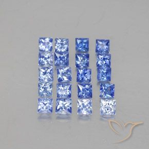 1.75カラットの天然ミディアムダークブルーサファイア（2.3×2.3 mm・四角）
