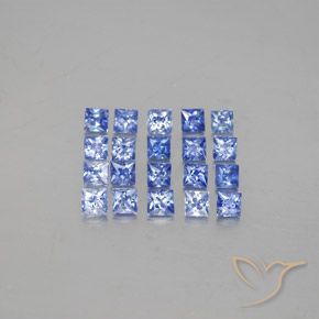 2.43カラットの天然パステルブルーサファイア（2.6×2.5 mm・四角）
