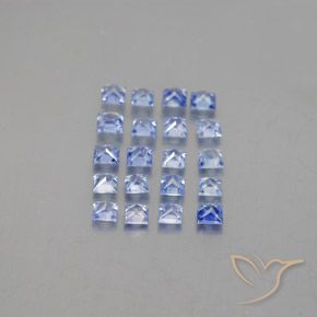 1.85カラットの天然パステルブルーサファイア（2.3×2.3 mm・四角）