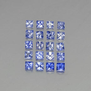 1.31カラットの天然濃いブルーサファイア（2.1×2.1 mm・四角）