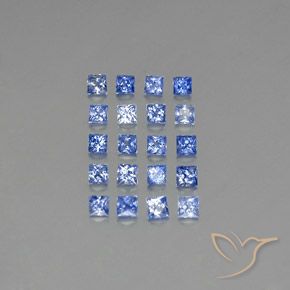 1.90カラットの天然パステルブルーサファイア（2.2×2.1 mm・四角）