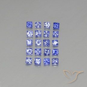 1.67カラットの天然パステルブルーサファイア（2.2×2.1 mm・四角）