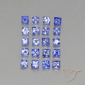 1.67カラットの天然パステルブルーサファイア（2.2×2.1 mm・四角）