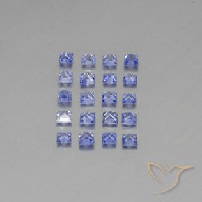 1.67カラットの天然パステルブルーサファイア（2.2×2.1 mm・四角）