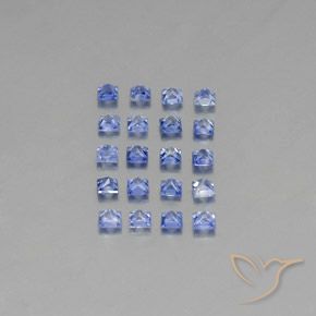 2.10カラットの天然ブルーサファイア（2.3×2.3 mm・四角）