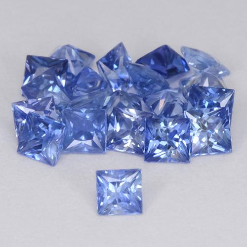 2.36カラットの天然パステルブルーサファイア（2.7×2.7 mm・四角）