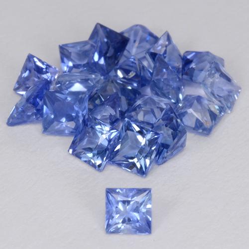 2.36カラットの天然パステルブルーサファイア（2.7×2.7 mm・四角）
