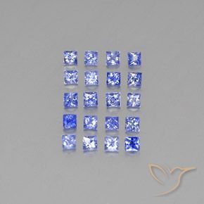 1.99カラットの天然パステルブルーサファイア（2.4×2.4 mm・四角）