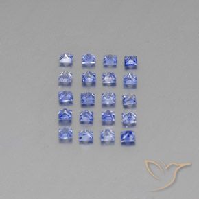 1.99カラットの天然パステルブルーサファイア（2.4×2.4 mm・四角）