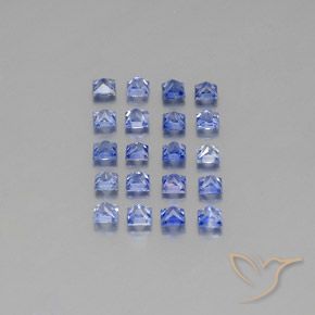1.58カラットの天然パステルブルーサファイア（2.2×2.2 mm・四角）