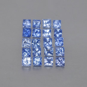 カラットの天然ブルーサファイア（2.1×2.1 mm・四角）