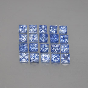 1.60カラットの天然パステルブルーサファイア（2.3×2.2 mm・四角）