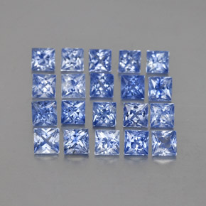 1.60カラットの天然パステルブルーサファイア（2.3×2.2 mm・四角）