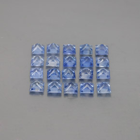 1.60カラットの天然パステルブルーサファイア（2.3×2.2 mm・四角）