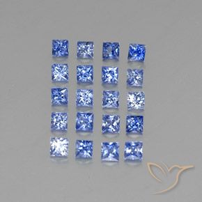 1.53カラットの天然ミディアムダークブルーサファイア（2.3×2.2 mm・四角）