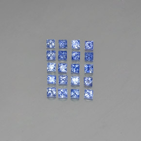カラットの天然ブルーサファイア（2×2 mm・四角）