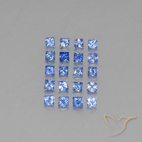 2.57カラットの天然パステルブルーサファイア（2.6×2.6 mm・四角）