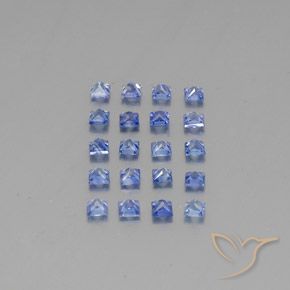 2.57カラットの天然パステルブルーサファイア（2.6×2.6 mm・四角）