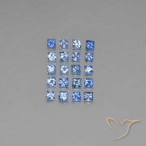 3.15カラットの天然ミディアムダークブルーサファイア（2.7×2.7 mm・四角）