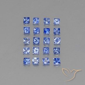 1.65カラットの天然ミディアムダークブルーサファイア（2.4×2.3 mm・四角）