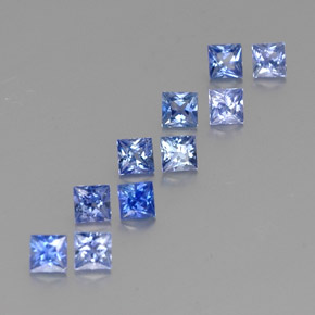 2.24カラットの天然ブルーサファイア（3.2×3.1 mm・四角）