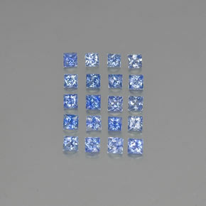 2.31カラットの天然ミディアムダークブルーサファイア（2.4×2.4 mm・四角）