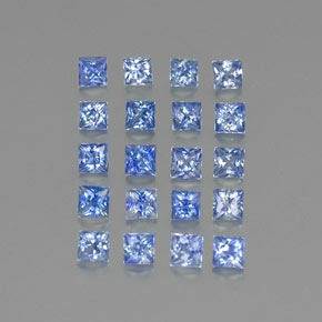 2.31カラットの天然ミディアムダークブルーサファイア（2.4×2.4 mm・四角）
