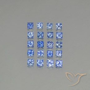 1.97カラットの天然ミディアムダークブルーサファイア（2.5×2.4 mm・四角）