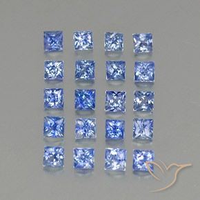 1.97カラットの天然ミディアムダークブルーサファイア（2.5×2.4 mm・四角）
