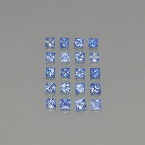 2.04カラットの天然ベイビーブルーサファイア（2.5×2.5 mm・四角）