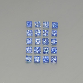 2.19カラットの天然ミディアムダークブルーサファイア（2.5×2.5 mm・四角）