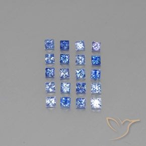 1.81カラットの天然ミディアムダークブルーサファイア（2.5×2.3 mm・四角）