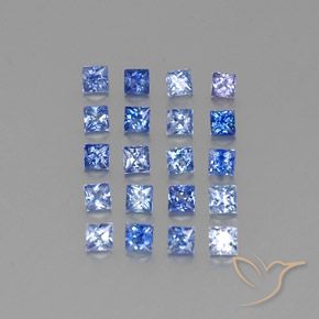 1.81カラットの天然ミディアムダークブルーサファイア（2.5×2.3 mm・四角）
