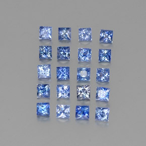 1.51カラットの天然ミディアムダークブルーサファイア（2.6×2.5 mm・四角）