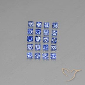 1.80カラットの天然ミディアムダークブルーサファイア（2.4×2.3 mm・四角）
