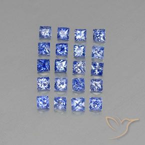 1.80カラットの天然ミディアムダークブルーサファイア（2.4×2.3 mm・四角）