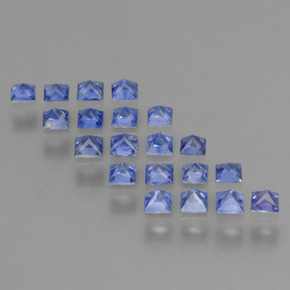 1.21カラットの天然パステルブルーサファイア（2.1×2 mm・四角）