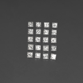 1.60カラットの天然クリアホワイトサファイア（2.2×2.2 mm・四角）