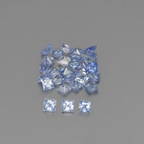 1.21カラットの天然パステルブルーサファイア（2.1×2 mm・四角）