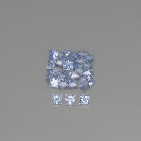 カラットの天然ブルーサファイア（1.9×1.9 mm・四角）
