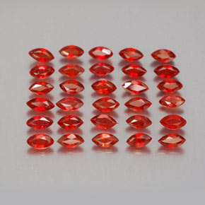 カラットの天然レッドオレンジサファイア（3.6×1.9 mm・マーキス）