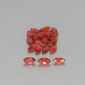 3.51カラットの天然レッドオレンジサファイア（5×2.6 mm・マーキス）