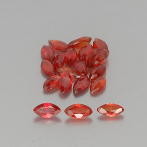 3.51カラットの天然レッドオレンジサファイア（5×2.6 mm・マーキス）